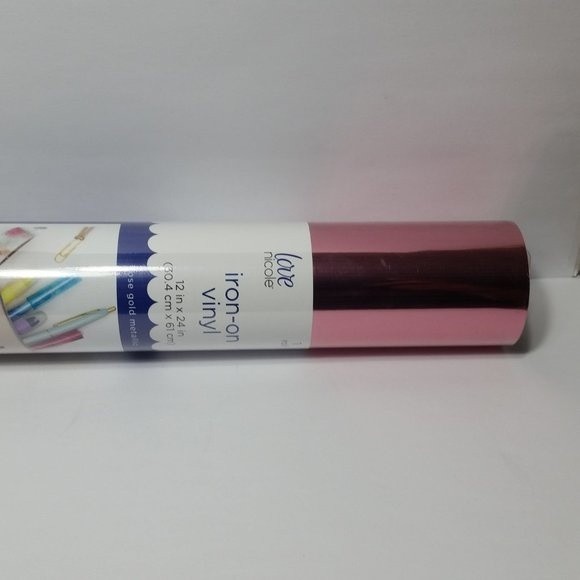 Iron On Vinyl Rose Gold Metallic Pink - Picture 4 of 7